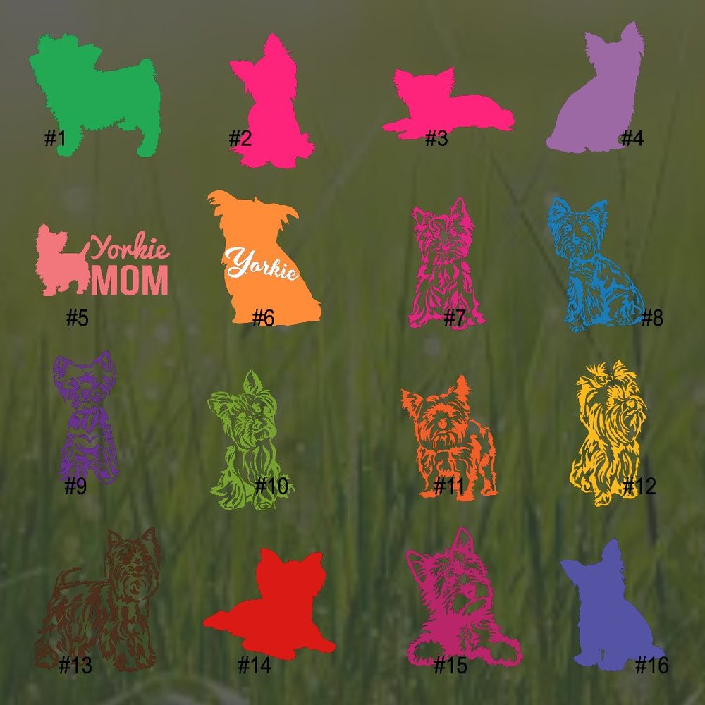 3-4" YORKIE VINYL DECAL